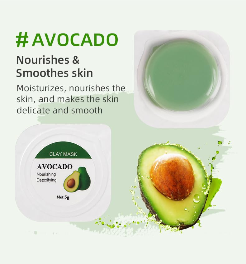 Miniatura 5 de Kit de máscara de arcilla orgánica de etiqueta privada Cúrcuma té verde rosa rosa cara barro máscara facial máscara facial para piel de acné (juego