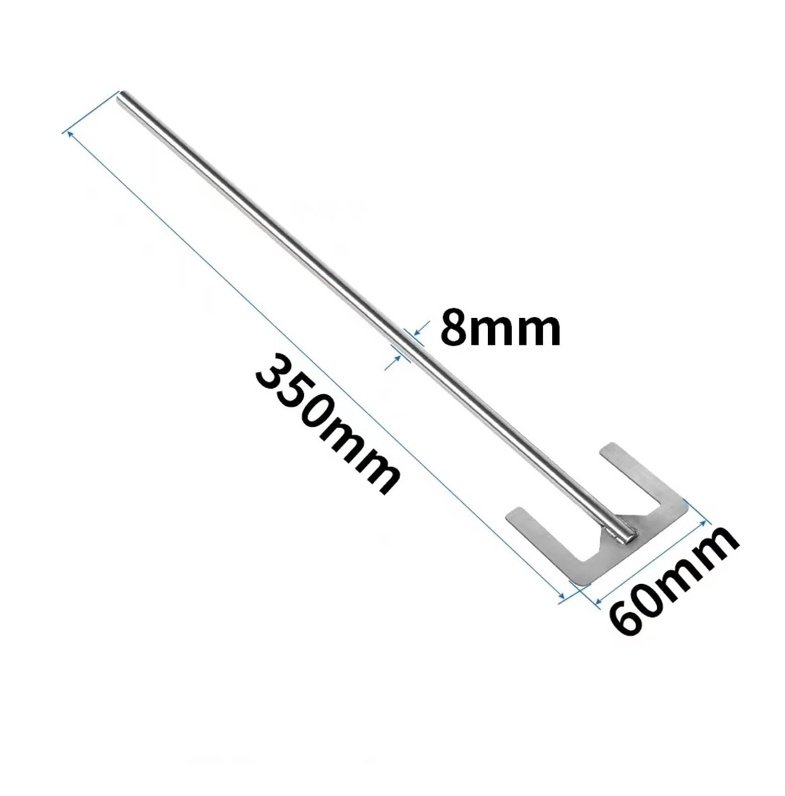 Varilla de agitación superior, SS 304 E-Type Lab Paddle Dispersión de agitación con varilla de ancho de hoja 40 mm 120 mm, varios tamaños (110 x 8 x 500 mm)