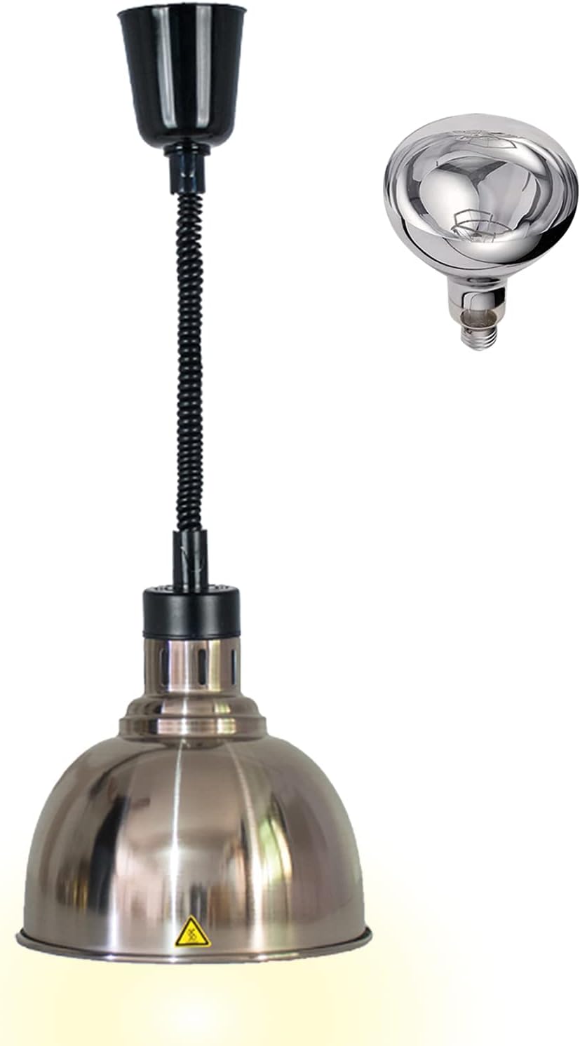 Food Heat Lamp, Commercial Food Warmer Lamp, 250 W Heat Lamp for Food