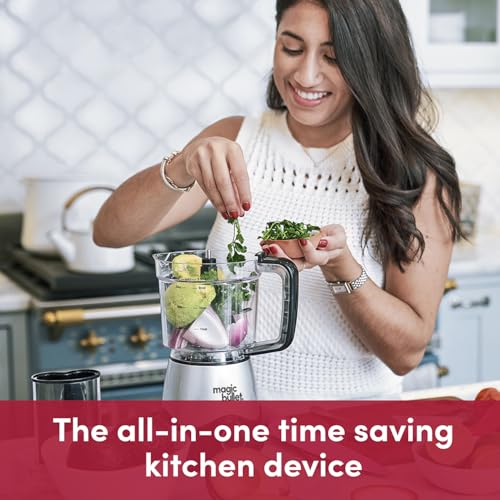 nutribullet magic bullet Kitchen Express - All-in-one Food Processor & Blender - 830ml Capacity - Precise Control - Blend, Chop, Mix & Slice - Ideal for Smoothies & Healthy Meal Preparation - 250W - Image 4