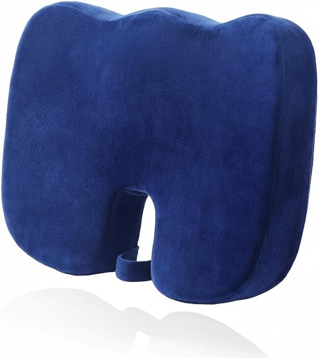 Orthowalaยฎ 2 Years Warranty Orthopedic Coccyx Cushion for Hip, Tailbone, Coccyx, Sciatica Pain Relief | Seat Cushion for Chair, Car Seat Cushions | Polyurethane Foam | Removable Cover