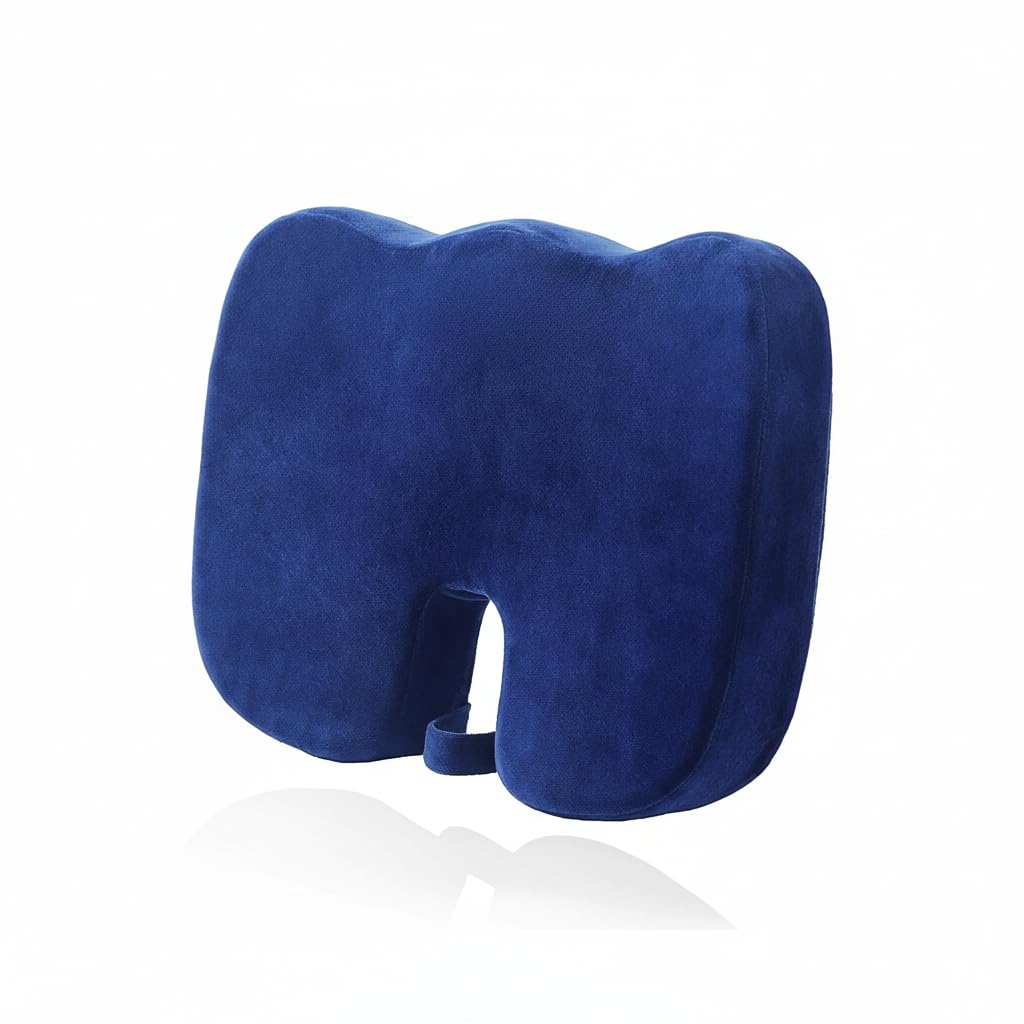 Orthowala® 2 Years Warranty Orthopedic Coccyx Cushion for Hip, Tailbone, Coccyx, Sciatica Pain Relief | Seat Cushion for Chair, Car Seat Cushions | Polyurethane Foam | Removable Cover