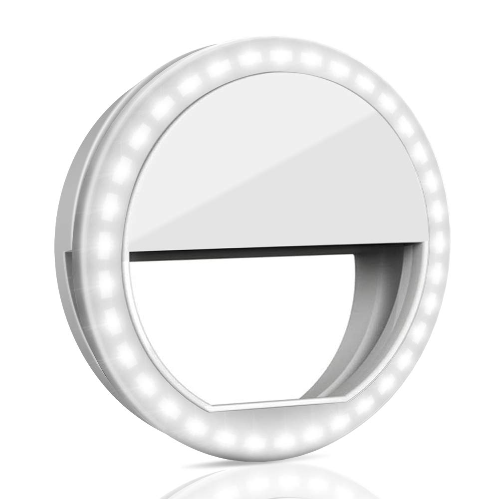 Selfie Ring Light, QIAYA Portable Clip Selfie Light with 36 LED for Smart Phone Photography, Camera Video