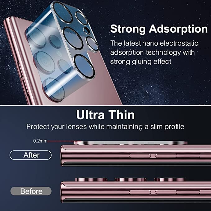 Image of For Xiaomi Redmi Note 13 5G Back Camera Lens Screen Protector 9H 3D Anti Shock /Anti-Scratch /Camera Tempered Glass-Black