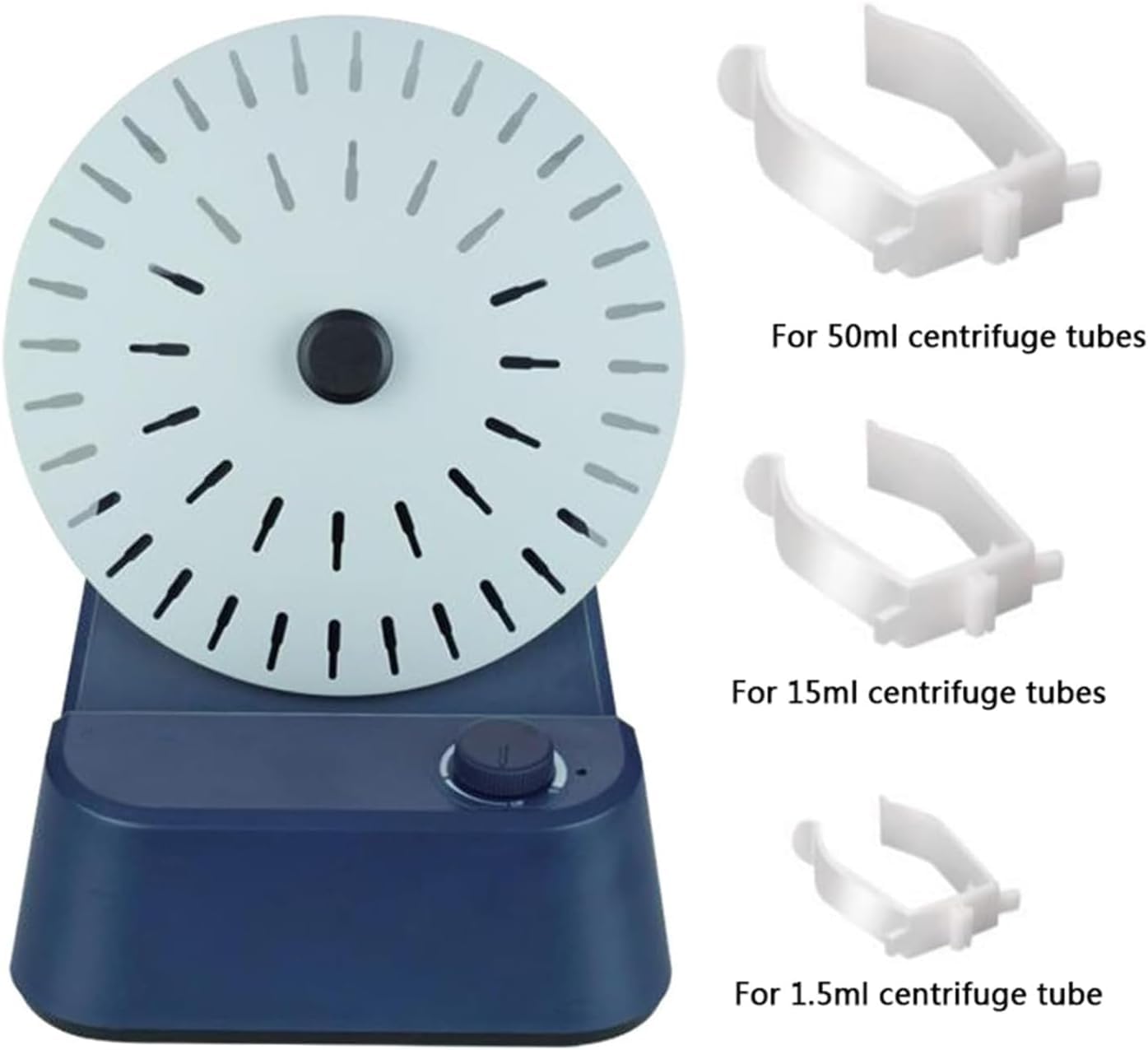 Mezclador rotatorio de Tubos analógico, vórtex de múltiples Tubos y agitador Orbital para Tubos de 1.5, 15 y 50 ml, Velocidad Ajustable de 0 a 80 RPM