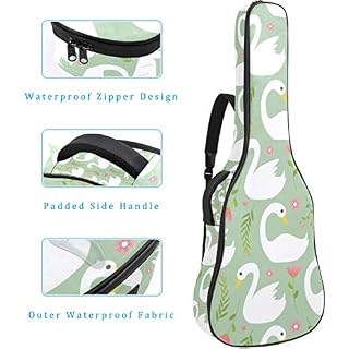 Housse de guitare 106 cm imperméable à double bandoulière réglable pour guitare acoustique, sac de transport rembourré… - Les Beatles, Paul McCartney, John Lennon, RIngo Starr, George Harrison Housse de guitare 106 cm imperméable à double bandoulière réglable pour guitare acoustique, sac de transport rembourré… – Image 3