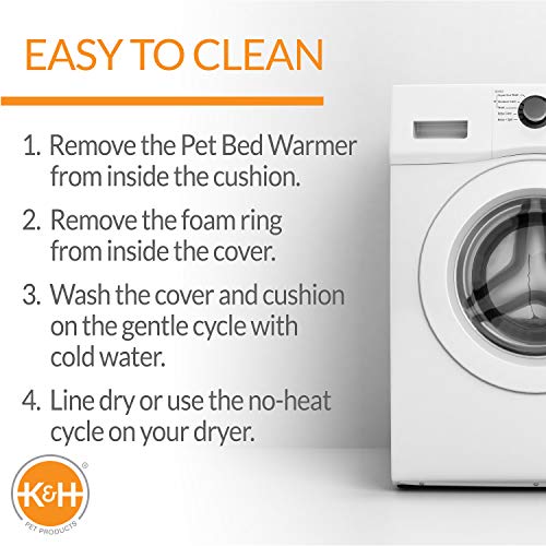 K&H Pet Products Thermo-Kitty Heated Pet Bed Deluxe Small Mocha/Leopard 16" 4W #TOP2