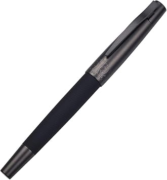 Hongdian 6013 Matte Black Fountain Pen Titanium Black Bent Nib with Metal Box