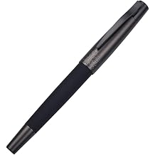 Hongdian 6013 Matte Black Fountain Pen Titanium Black Bent Nib with Metal Box