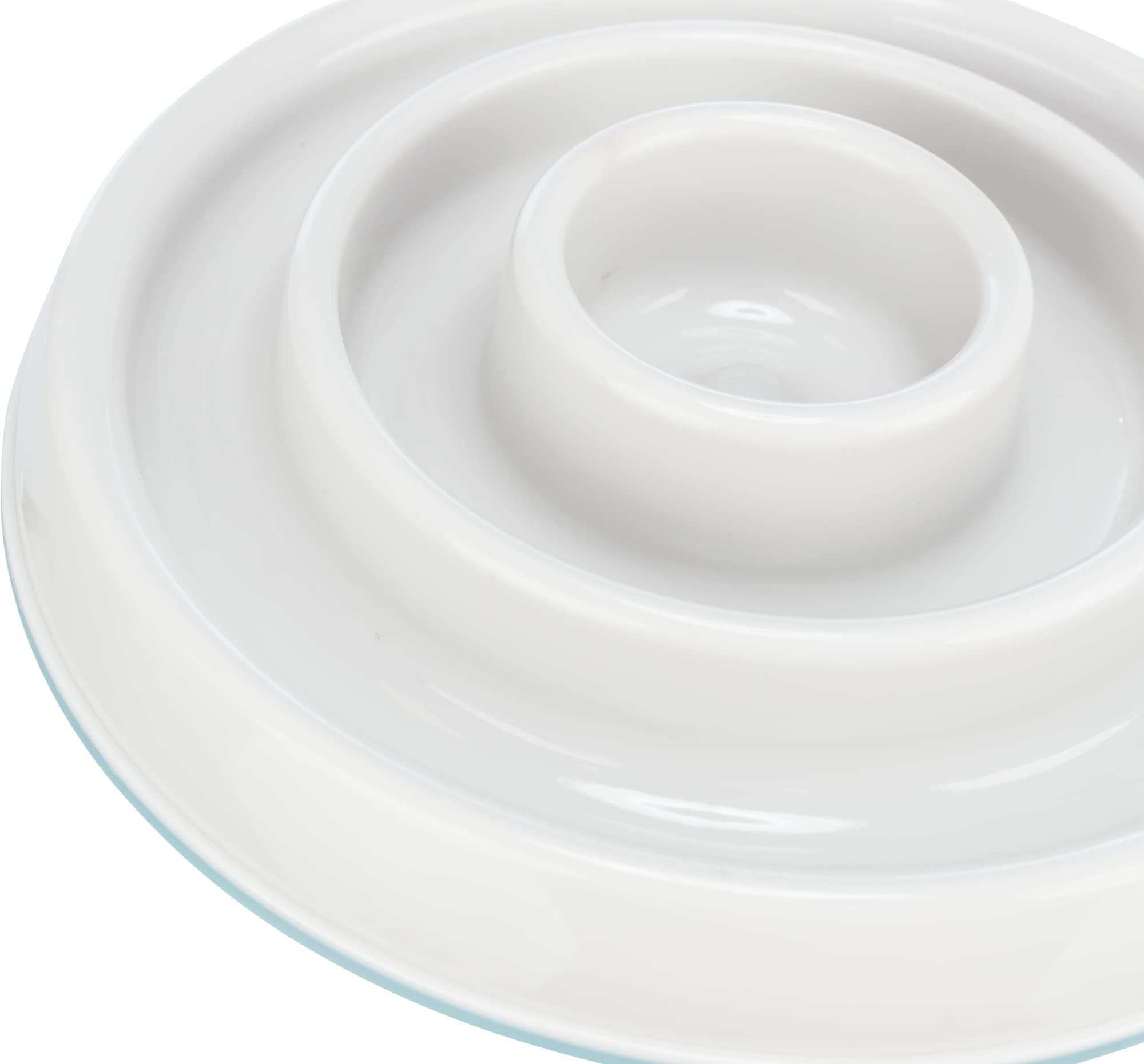 Slow Feeding bowl, plastic/TPR, 0.45 l/ø 23 cm, grey, 4 count (Pack of 1) - Image 3