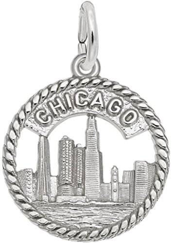 Rembrandt Chicago Skyline Charm - Metal - Sterling Silver
