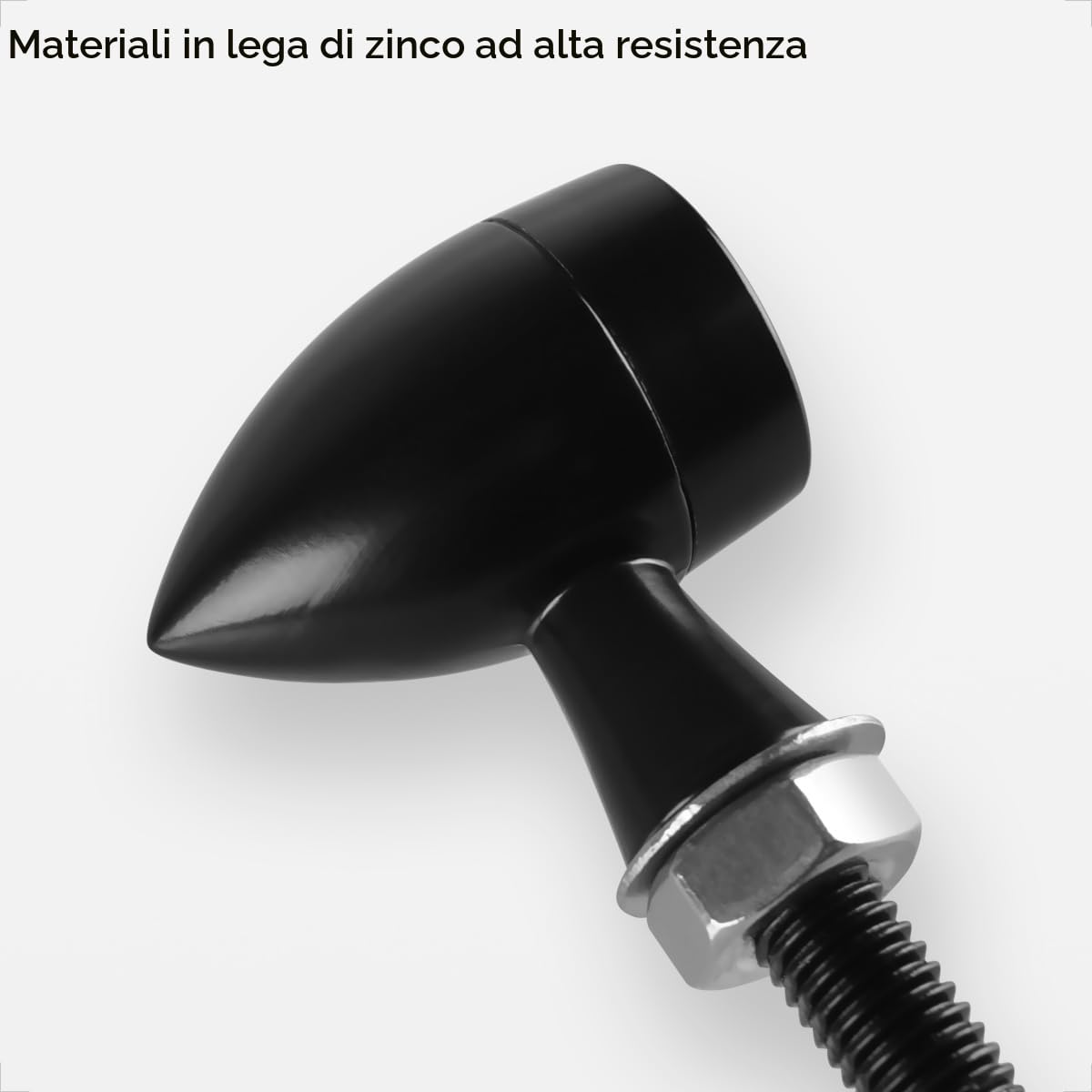 evermotor 12V 4 Pezzi E24 Mini Frecce Moto Omologate,Frecce LED Universale Indicatori Segnale Bullet Lega di Zinco Investimento Casting IP67 Impermeabile E-mark