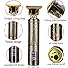 goldseaside Hair Clippers for Men, Zero Gapped T-Blade Hair Trimmer with 3 Speed Adjustment LED Display, Rechargeable Cordless Grooming Kit for Men