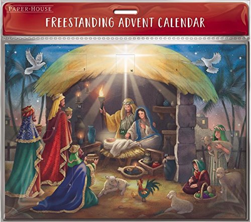 Medici Advent Calendar - (MED-AC0030) - Large Single Sided Nativity Scene - Foiled Finish