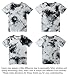 YITAN Women Cute Graphic Tie Dye Tees Cotton T-Shirts White Black Large