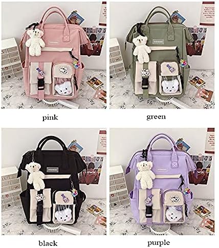 Miniatura 6 de GGOOB Kawaii Backpack with Kawaii Pin and Accessories Backpack Cute Aesthetic Backpack Cute Kawaii Backpack for School