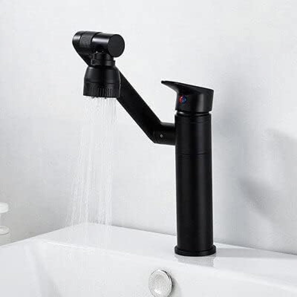 Robinet de salle de bain universel pour rénovation de vasque moderne noire