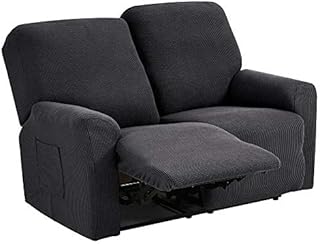 TIANSHU Stretch Recliner Covers, Recliner Chair Slipcovers,1 Piece Furniture Cover For Recliner Couch Cover With Remote Pocket (Recliner, Gray)