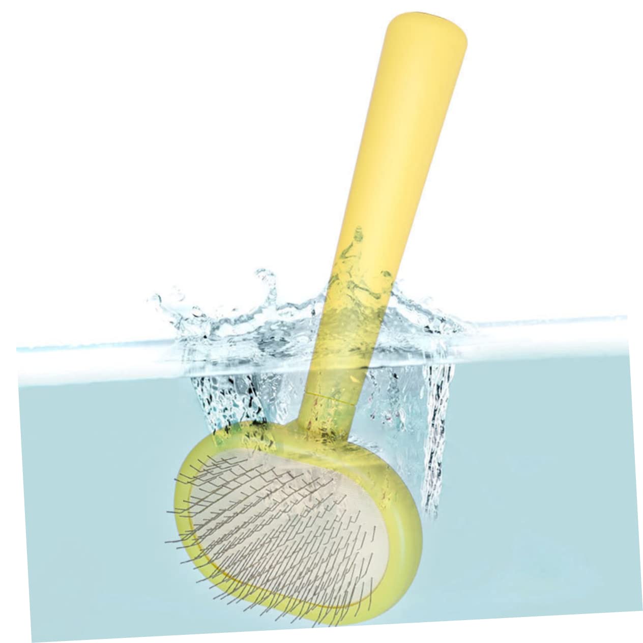 COLLBATH Ergonomic Long Handle Cat Brush Pet Hair Remover Grooming Comb for Indoor Cats Plastic Pet Supplies