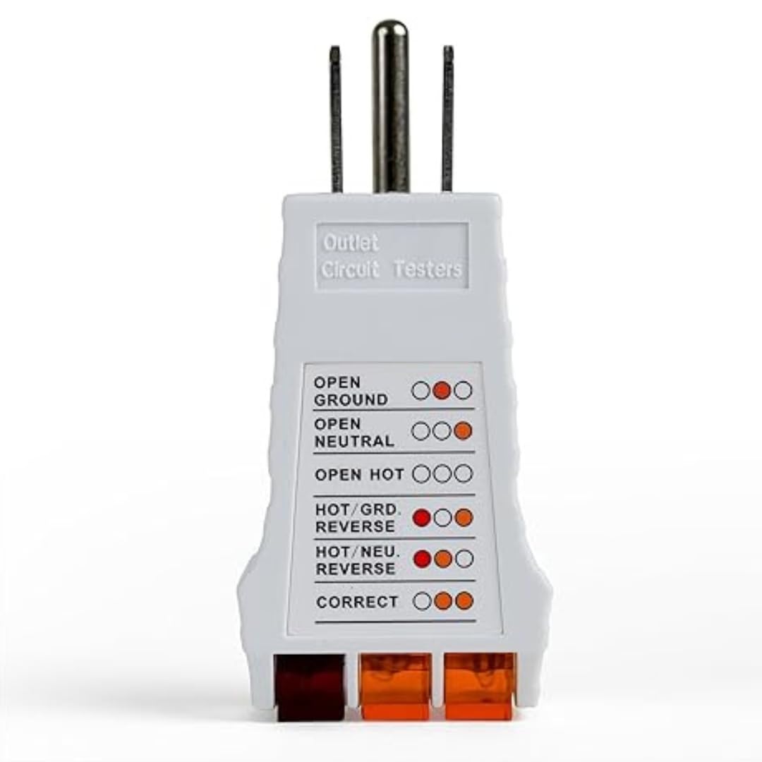 Outlet Tester for Grounding Products - Test Receptacles & Sockets for Proper Wiring - Simple Tool for Electrical Assessment