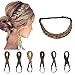 Braided Hair band Plaited Headband Elastic Stretch Wide Plaited Braids Braided Headband Synthetic Hairpiece Chunky Braided Headband Trendy Girls Women (Medium-five strands braided, 9/24)