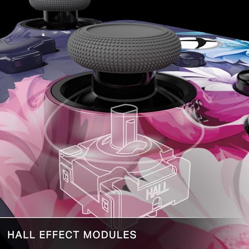 Image of PowerA Advantage Plus Wired Controller for Xbox Series X|S - Night Blossom, officially licensed, adjustable height thumbsticks, hall effect, mappable buttons, works with Xbox One and Windows 10 /11 PC