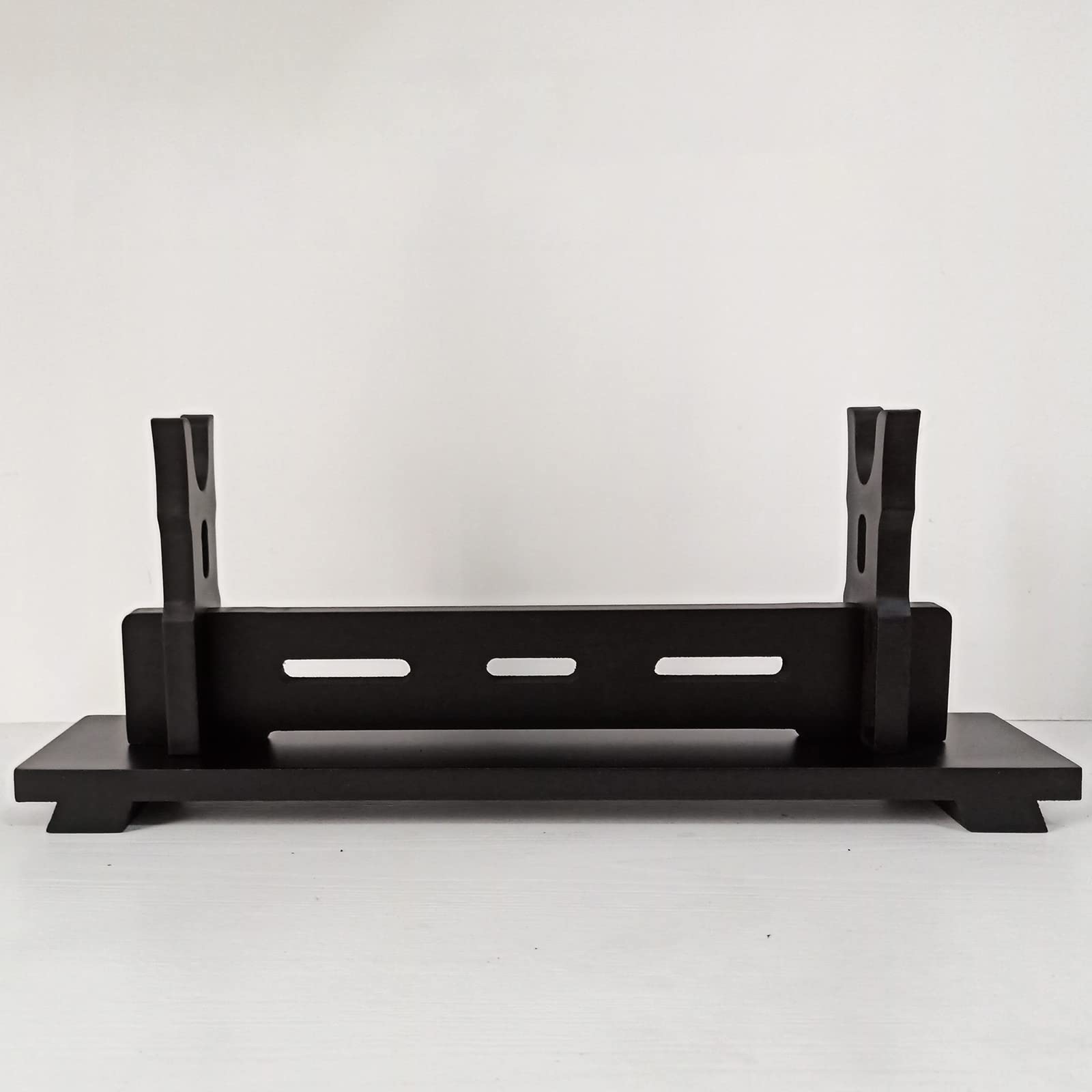 Hjhuua Black Universal Katana Support Stand,Density Board Sword Stands,Flute Stans,Handicraft Display Rack,Multifunctional Weapon Sword Holder Multi-Layer