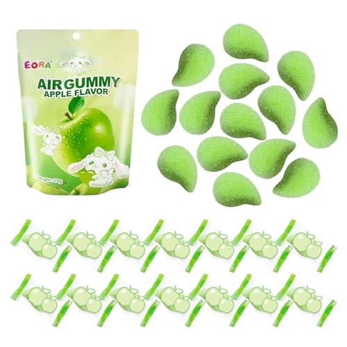Image of Soft & Chewy Candy, Foam Marshmallows Gummies Candy Bulk, Sweet & Sour Chews Candies Gummy, Natural Dyes & Flavors, Major Allergy Friendly, Gluten Free, Individually Wrapped Fruity Snack Pack (Apple)