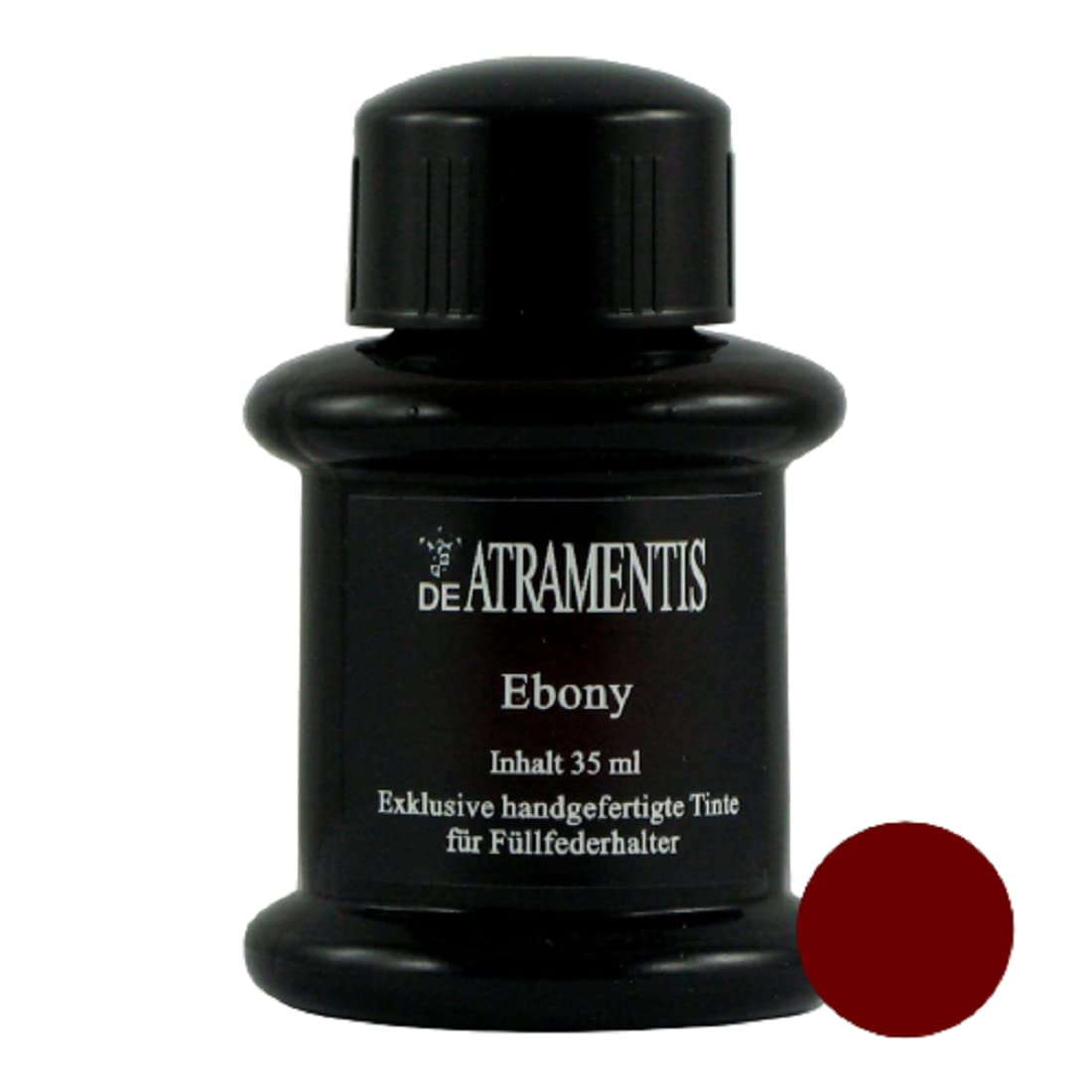 Ebony Premium Fountain Pen Bottled Ink by De Atramentis