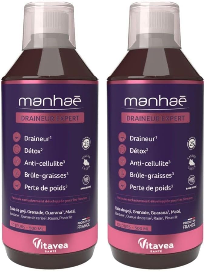 Détox et perte de poids Manhaé draineur expert triple action cassis