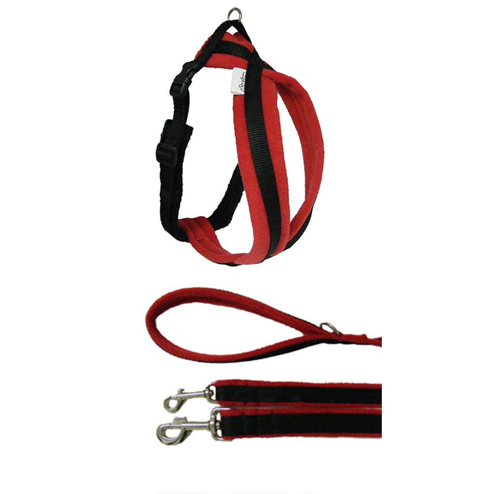 Cosydogs Fleece Harness & 1 metre Lead Red Size 4