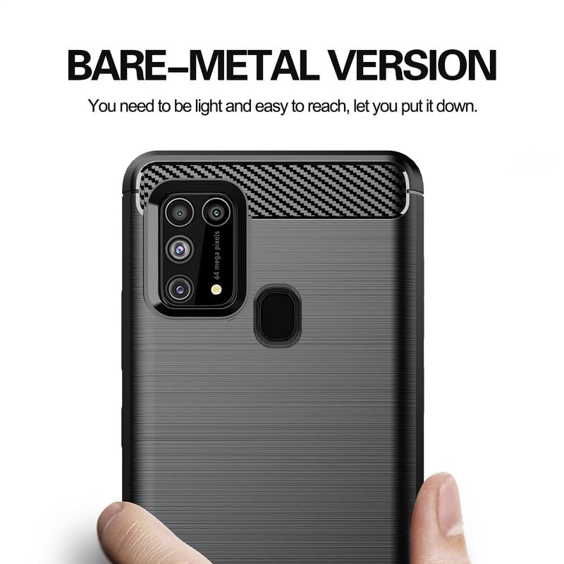 Image of Hybrid Carbon Fiber Back Case for Samsung Galaxy M31 / F41 (Black)