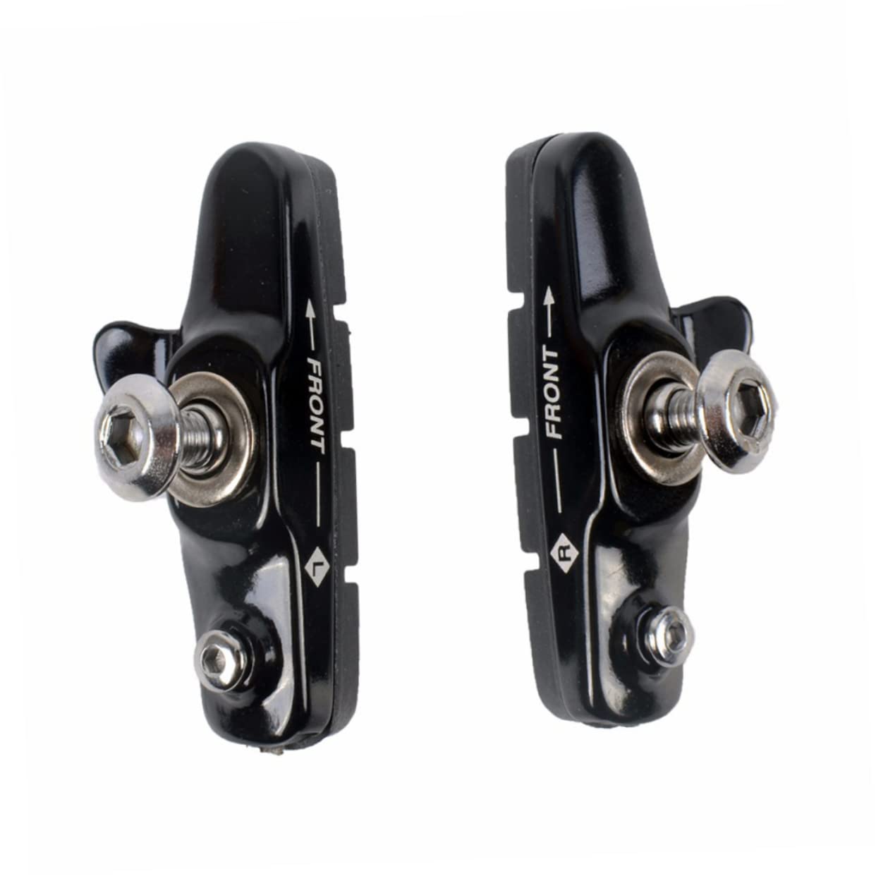 INOOMP 3paia Pastiglie Freno c per Bici da Corsa e Mountain Bike Componenti Lega di Alluminio con Design Curvo Antiscivolo e Silenzioso Nero