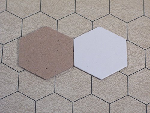 Value Pack Of 30 - Blank 1.5" Hexagon Hex Board Game Chits Tiles Counters Markers Diy D&D #TOP3