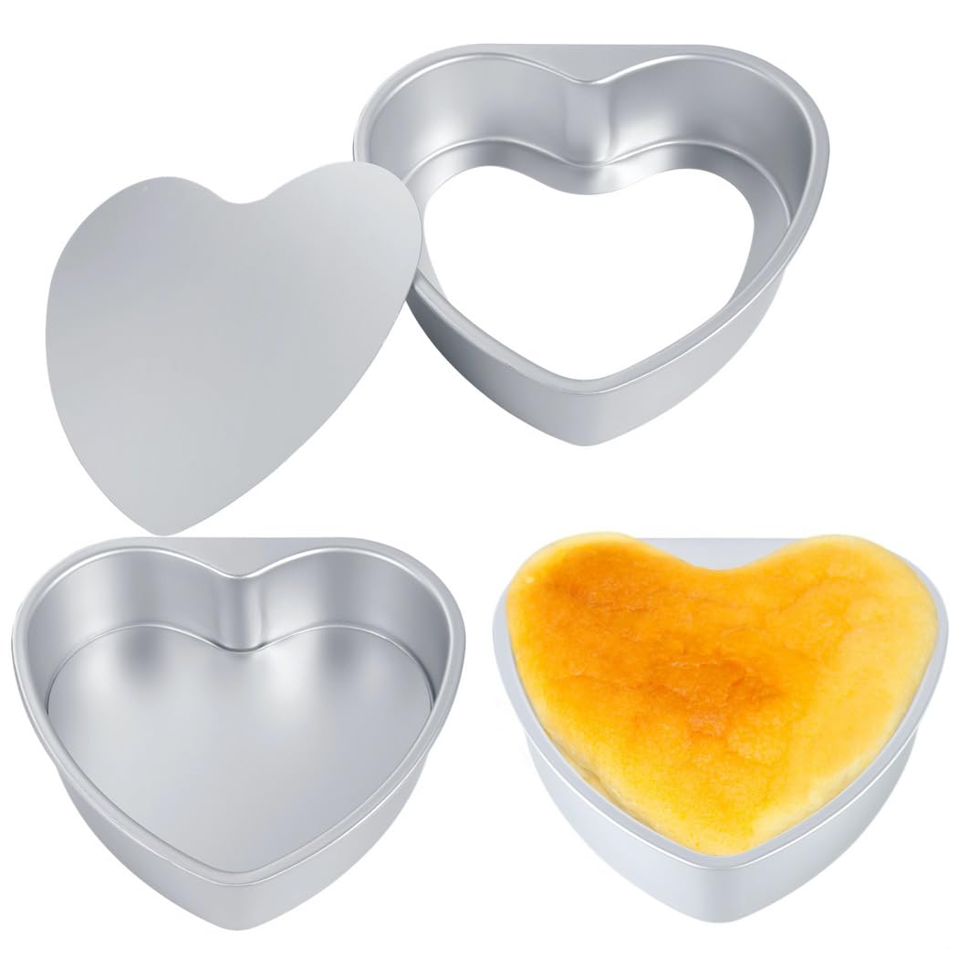 Zestaw foremek do ciasta w kształcie serca, 3 szt. 25 cm aluminiowe formy ze zdejmowanym dnem do pieczenia wesel, urodzin i świąt