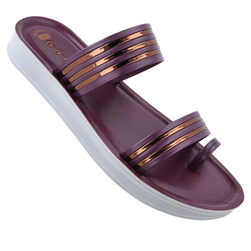 WALKAROO Sandals For Womens|Light Weight and Comfortable|Stylish and Soft Cushion|WL7528 - Dark Grape (B0DCGDX5Q3) Amazon Price History, Amazon Price Tracker