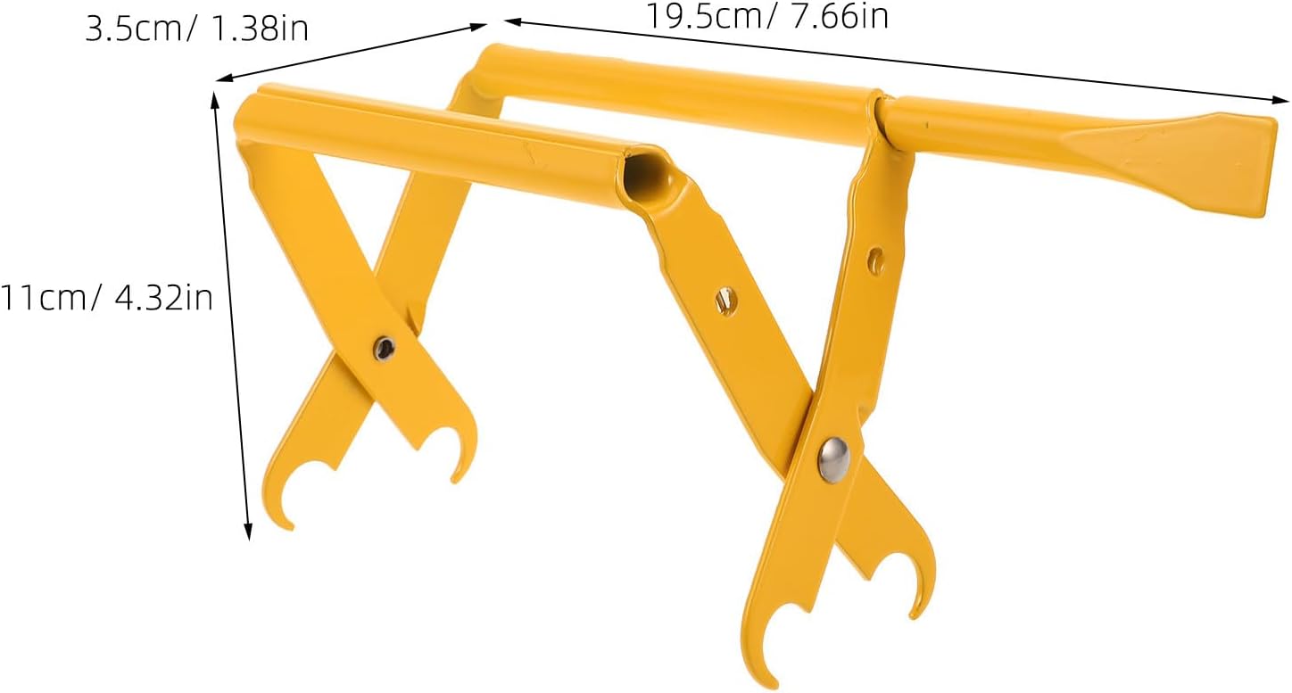 ibasenice Stainless Steel Beehive Frame Gripper Hive Tool with Yellow Painted Handle for Beekeepers Beekeeping Frame Holder and Lifter for Apiary Use