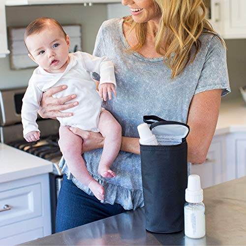 J.l. Childress Breastmilk Cooler Bag - Ice Pack Included - Insulated & Leak Proof Newborn Bottle Bag - Fits 1-2 Bottles - Bottle Bag For Daycare - Breastmilk Cooler Bag For Travel - Black #TOP11