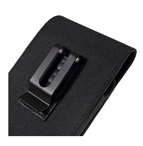 Case ZTE A31 Lite vertical textile leather belt clip black