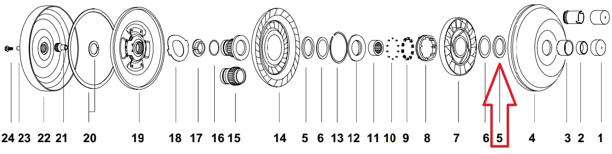 10-Pack Torque Converter Bearing, Compatible with GM TH-700-R4/125C/180C/200C/440-T4,4T65E,4T60E. SW-2-11K