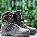 RASPIO Men's Tactical Boots, Lightweight Outdoor Hiking Boots, Side Zipper Jungle Boots, Comfort Durable Breathable(Mi,5)