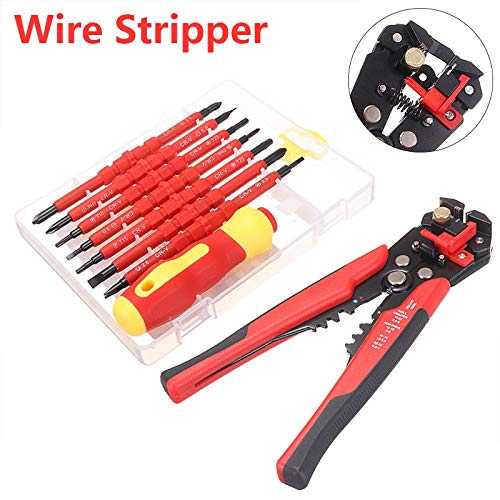 1 Set Arancione Isolamento Elettricista Penna Cacciavite Kit Multifunzionale Automatico Wire Stripper Pinza Strumenti