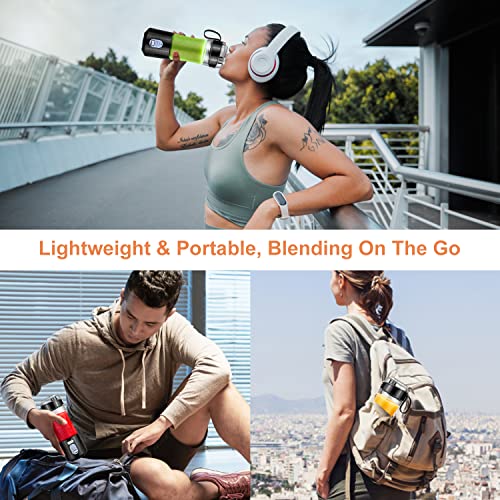 Votsupkitdinok Portable Blender For Shakes And Smoothies, Usb Rechargeable Personal Blender With 6Pcs 3D Blades, Strong Blending Power, 13.5Oz & Cleansing Brush For Travel, Office And Sports - Black #TOP4