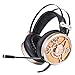 Produktbild GCCLCF Headset Computer mit Weizen Ohrhörer 7.1 Sound-Card-Esports Spiel Subwoofer-Leichtmikrofon-Sound Esports Kopfhörer, geeignet für PS4, Neue Xbox EIN, Handy, iPhone, iPad, mp3, mp4.