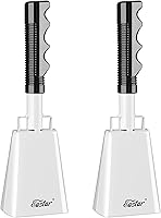 Vista 8 de Eastar Cencerro grande con asa, paquete de 2 cencerros para eventos deportivos, campana de vaca de 10 pulgadas, campanas de voz ruidosas