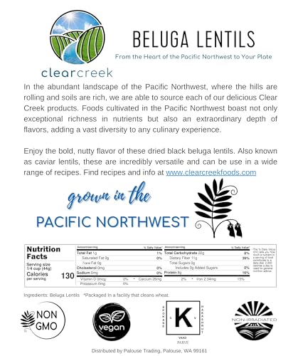 Palouse Brand BELG-4-LIN Lentils | Black Beluga | 64 Ounce Bag | Non-Gmo | Kosher | Vegan thumb #4