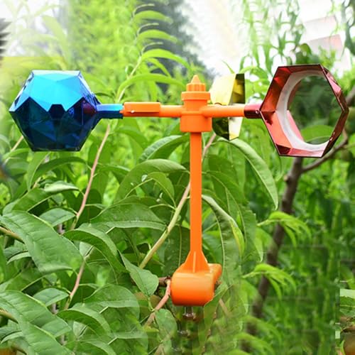 Espantapájaros solar giratorio para estanques y control de aves en granjas 7