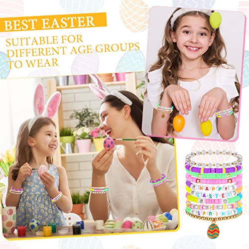 30 Pieces Holiday Surfer Heishi Bracelets Set For Women Girls Preppy Surfer Heishi Clay Stretch Bracelets Cute Layering Beaded Bracelets For St Patrick's Day Easter Valentine's Day Jewelry Decor #TOP2