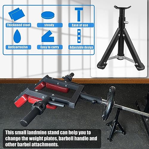 Image of Viking Press Landmine Handle for 2-Inch Barbell, Hack Squat T-Bar Row Attachment Strength Training Accessories, Shoulder Press Landmine Attachment Equipment