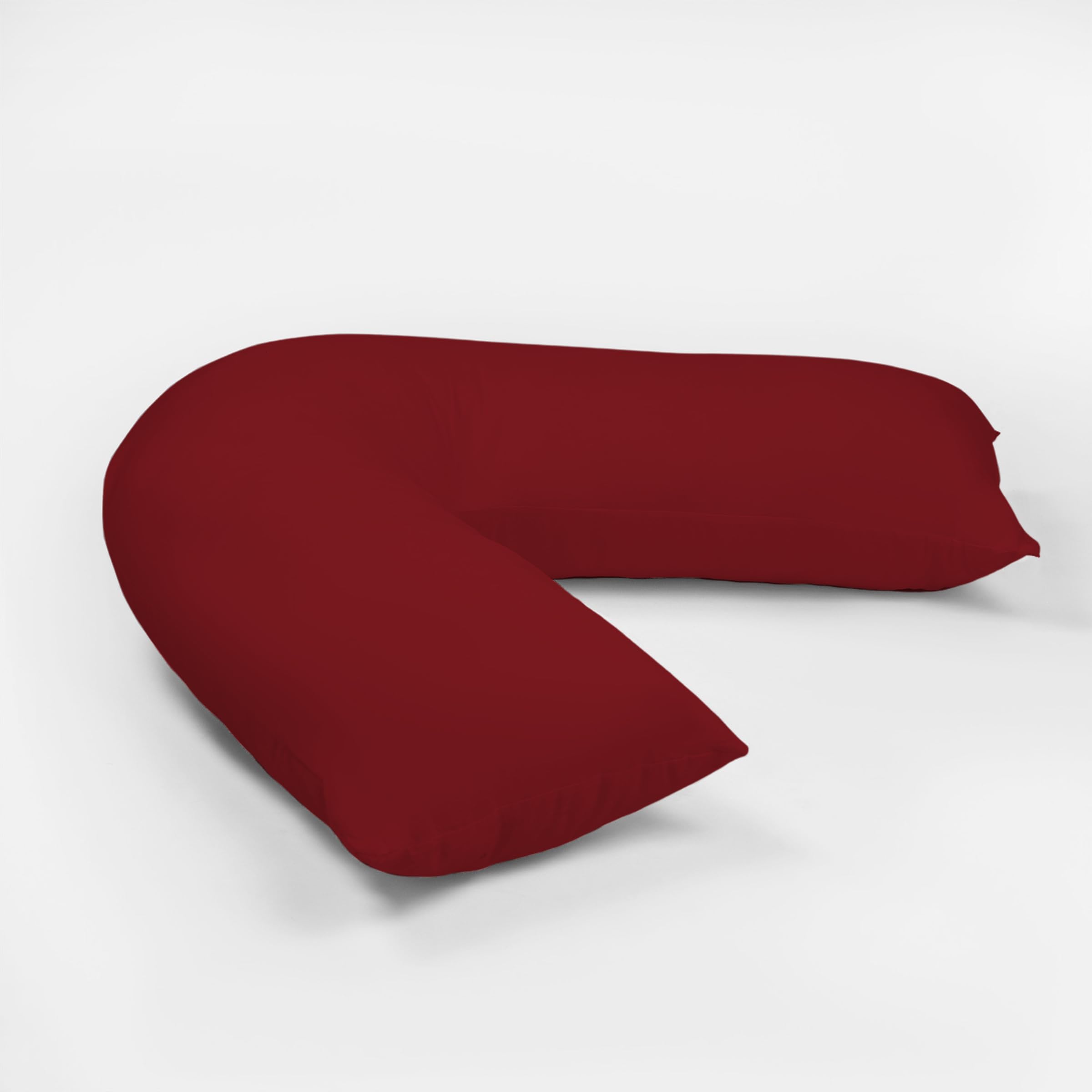 Rohi Orthopaedic V Pillow with Pillowcase – Ideal for Nursing, Pregnancy, and Back Support – Breathable & Hypoallergenic V Shaped Pillows with Complementary V Pillowcase (Wine)